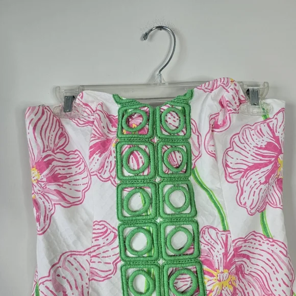 NWT Lilly Pulitzer Angela Strapless Dress 4 Resort White Clover Cup - Picture 4 of 12